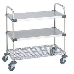 代引不可 メーカー直送 送料無料 UTTカート2型　NUTT1-2　（759×461×H1，072mm）　キャスター径φ125　(1-1240-0501)
