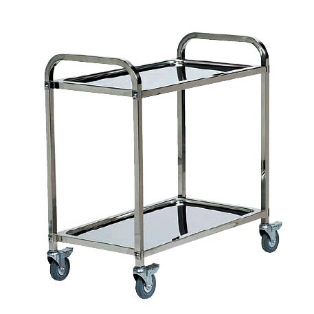代引不可  ステンレス製 TKGキッチンワゴン2段 ST50-M （850mm×450mm×H890mm） (1-1237-0302)