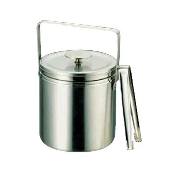 バー用品 アイスペール ステンレス製 (1.2L) 18-8 ファニー アイスペール (トング付) (9-1906-0901)
