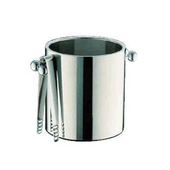 赤ちょうちん装具 アイスペール ステンレス鋼製 (1.35L) 18-8 アイスペール MR-130 (火箸付) (1-1924-1101)