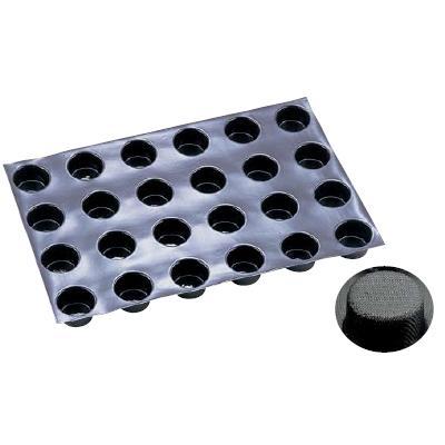 送料無料 製菓用品・プチケーキ・焼菓子型 あらゆるお菓子作りに！ ドゥマール　フレキシパン1269バヴァロア（円柱）　24取(9-1105-0601)