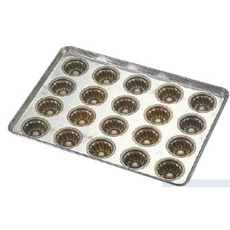 製菓用品・プチケーキ・焼菓子型 お菓子作り・道具 シリコン加工　ミニクグロフ型　天板（プレスタイプ）　20ケ取　(1-1123-0901)