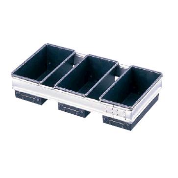 製パン用品・パン型 お菓子作り・道具 ワンローフ 3連結（ふた無） (1