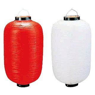 インテリア・店頭サイン 店舗備品 ちょうちん (Ф60cm×115cm) ビニール提灯 長型20号 赤ベタ(9-2561-1609)