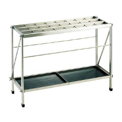 ！ 店舗備品 傘立て・雨天用品 24本立 Ω折りたたみ式 アンブラーS-24F (24本立) (1-2588-0101)