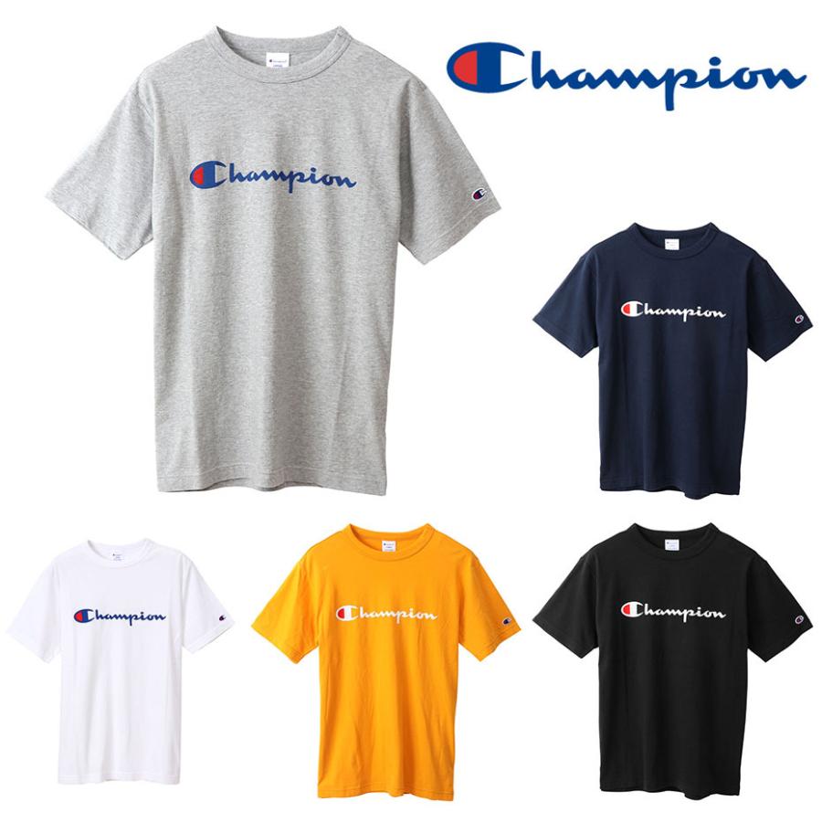 最終セール価格 CHAMPION チャンピオン (C3-P302) メンズ Tシャツ 普段着 カジュアル シンプル 無地 半袖 カットソー コットン｜kyoeisports2