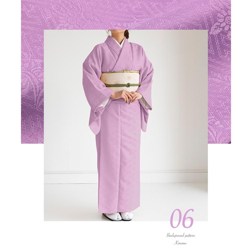 KYOETSU（京越） (女単衣 地紋) 洗える着物 単衣 8colors sサイズ 色