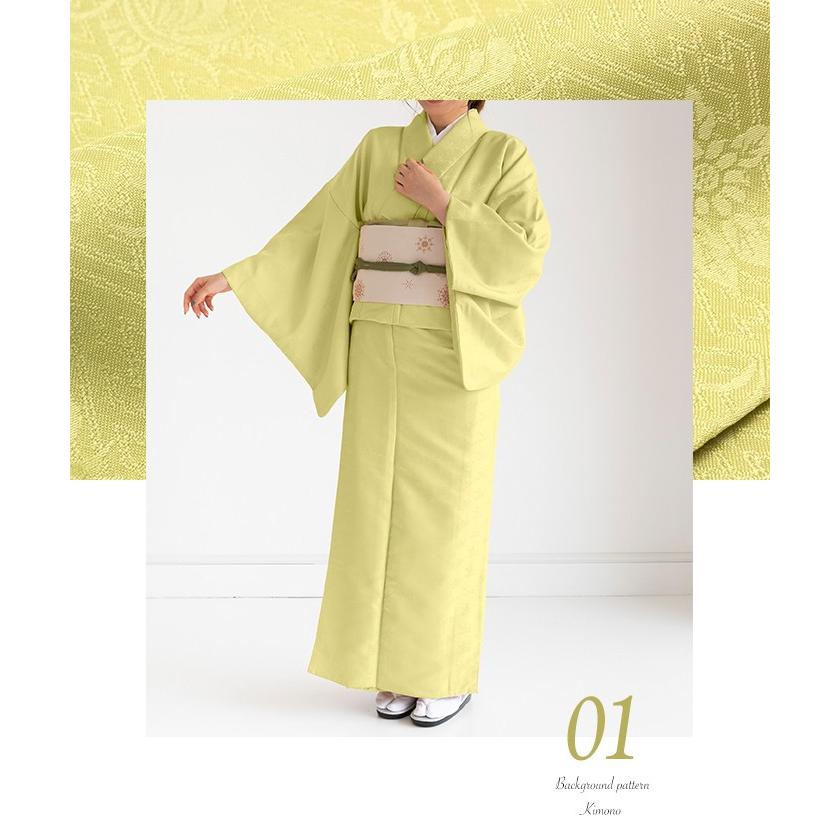 KYOETSU（京越） (女単衣 地紋) 洗える着物 単衣 8colors sサイズ 色