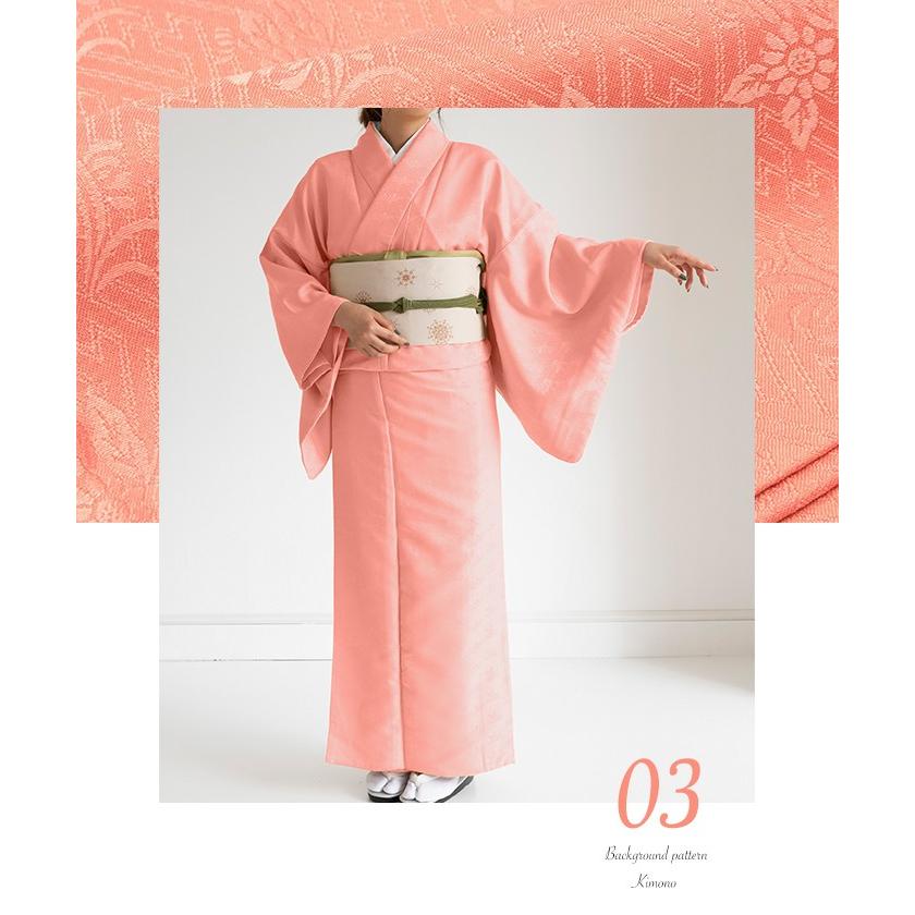 KYOETSU（京越） (女単衣 地紋) 洗える着物 単衣 8colors sサイズ 色