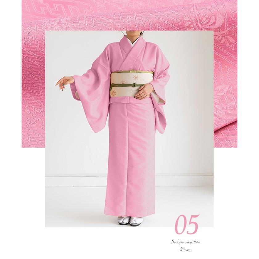 KYOETSU（京越） (女単衣 地紋) 洗える着物 単衣 8colors sサイズ 色