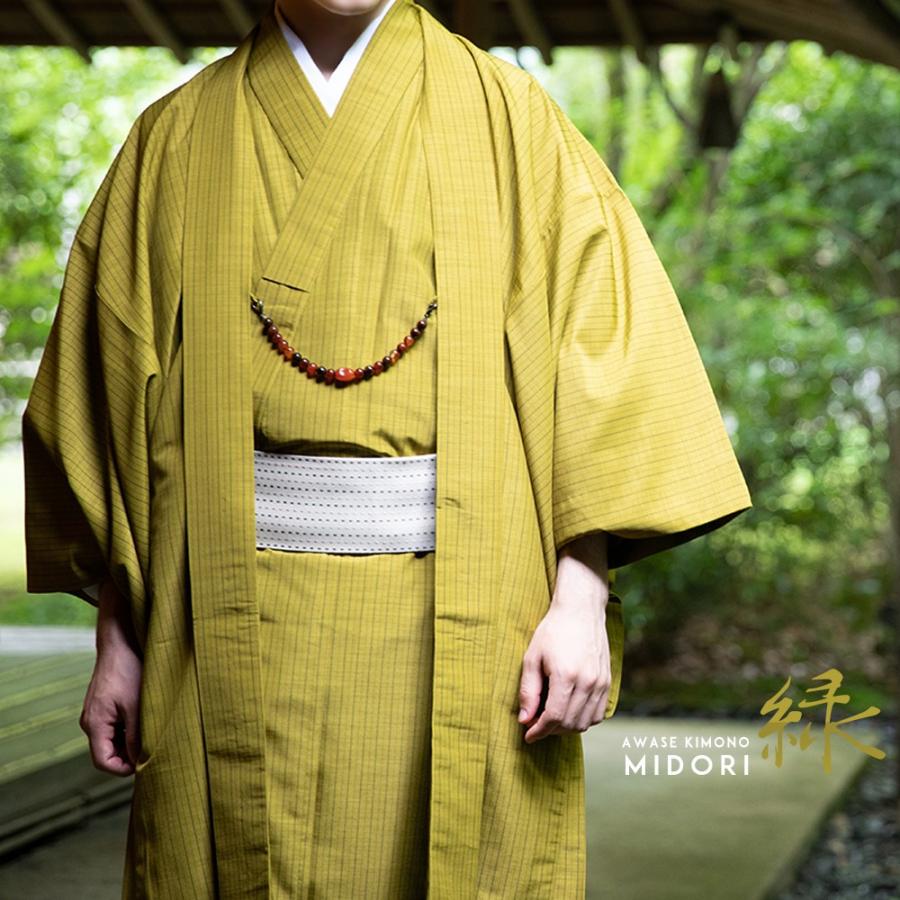 KYOETSU (男アンサ 縞) 洗える着物 袷 セット 6color 羽織