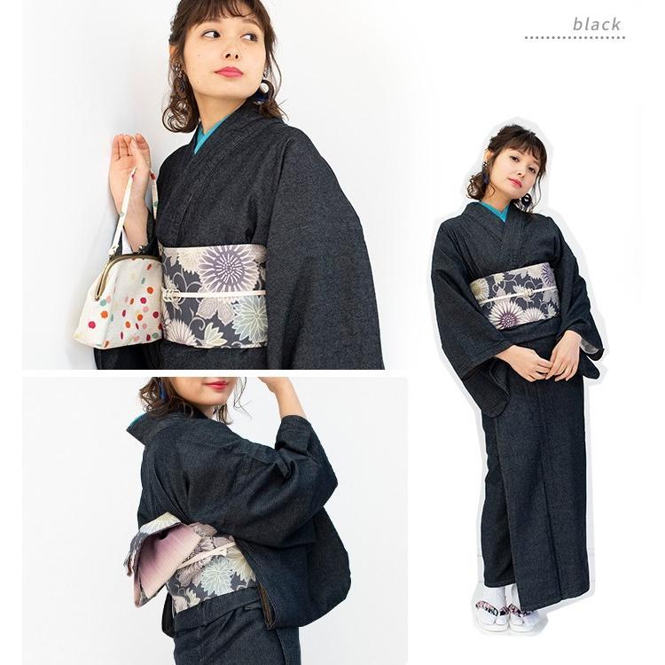KYOETSU（京越） (女単衣 デニム) 着物 デニム レディース 洗える