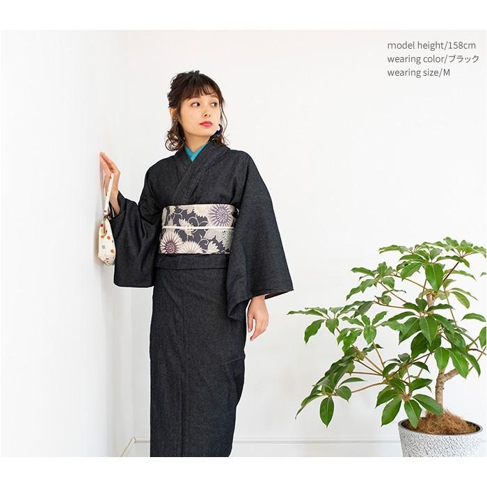 KYOETSU（京越） (女単衣 デニム) 着物 デニム レディース 洗える