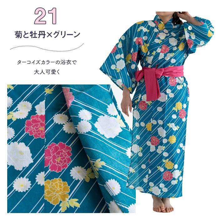 浴衣　夏　単着物　ターコイズ　吸湿速乾　浴衣単品　夏color 0607⑥ 着物 単衣 夏きもの 浴衣 ターコイズに手染めのあざみ セオα 紅型風