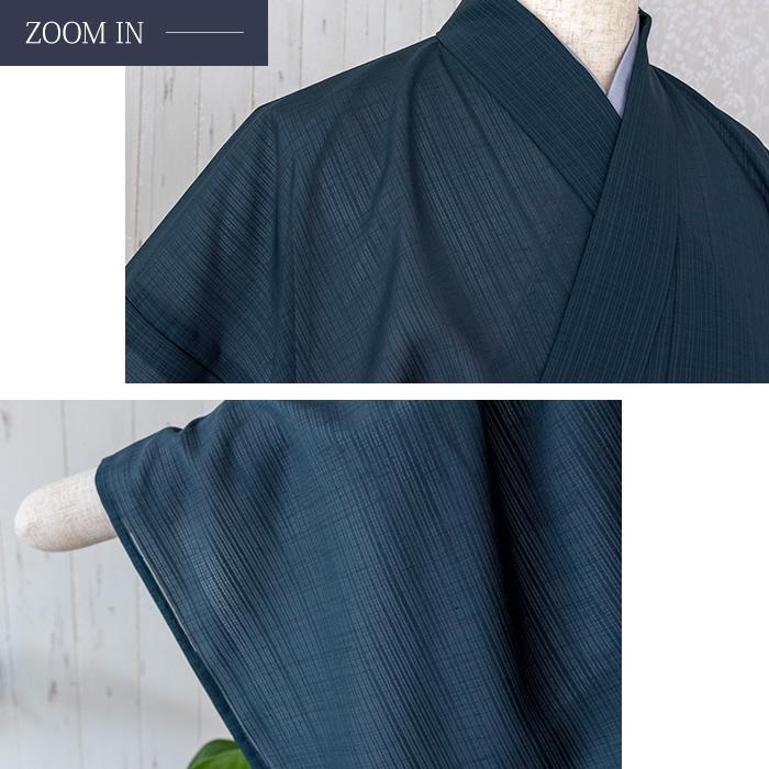 KYOETSU（京越） (男東レ 着物 紗) 洗える着物 紗 堅紗 単衣 夏着物