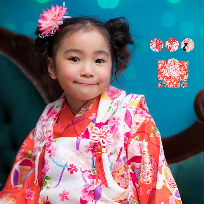着物セット 華やか) 七五三 着物 3歳 3colors 販売 フルセット 753
