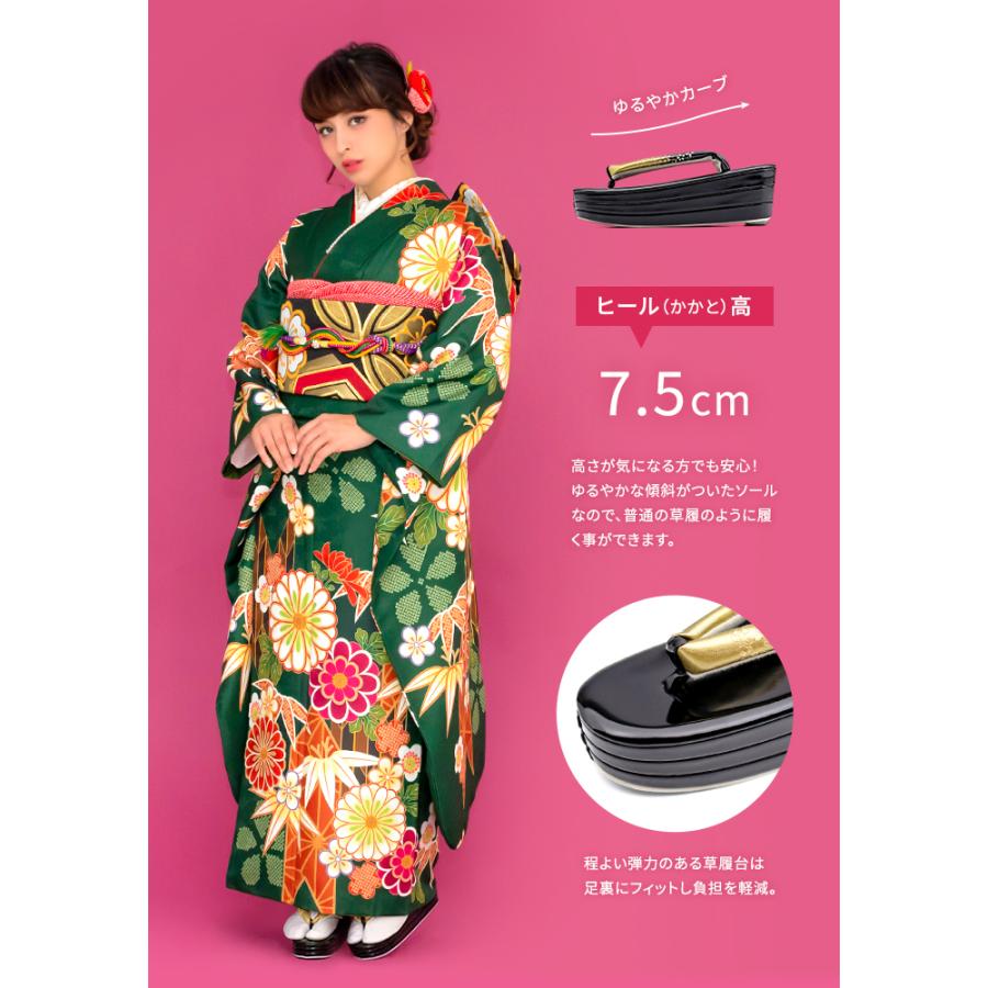 KYOETSU (草履バッグ 振袖 3段) 草履バッグセット 成人式 草履 KYOETSU (草履バッグ 振袖 3段) 草履バッグセット 成人式 草履