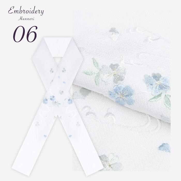 (刺繍半衿 1-10) メール便{P12} 半襟 半衿 刺繍 10colors 白 振袖 留袖用 訪問着 成人式 卒業式 着物 洗える 柄 フォーマル | KYOETSU | 17
