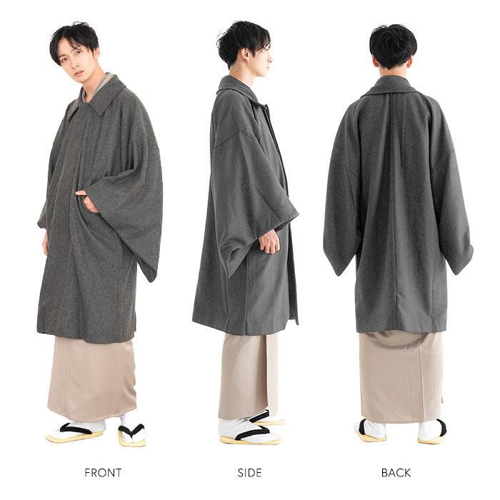 KYOETSU (角袖コート) 着物 コート 角袖 4colors ウール混 男性 KYOETSU (角袖コート) 着物 コート 角袖 4colors ウール混 男性