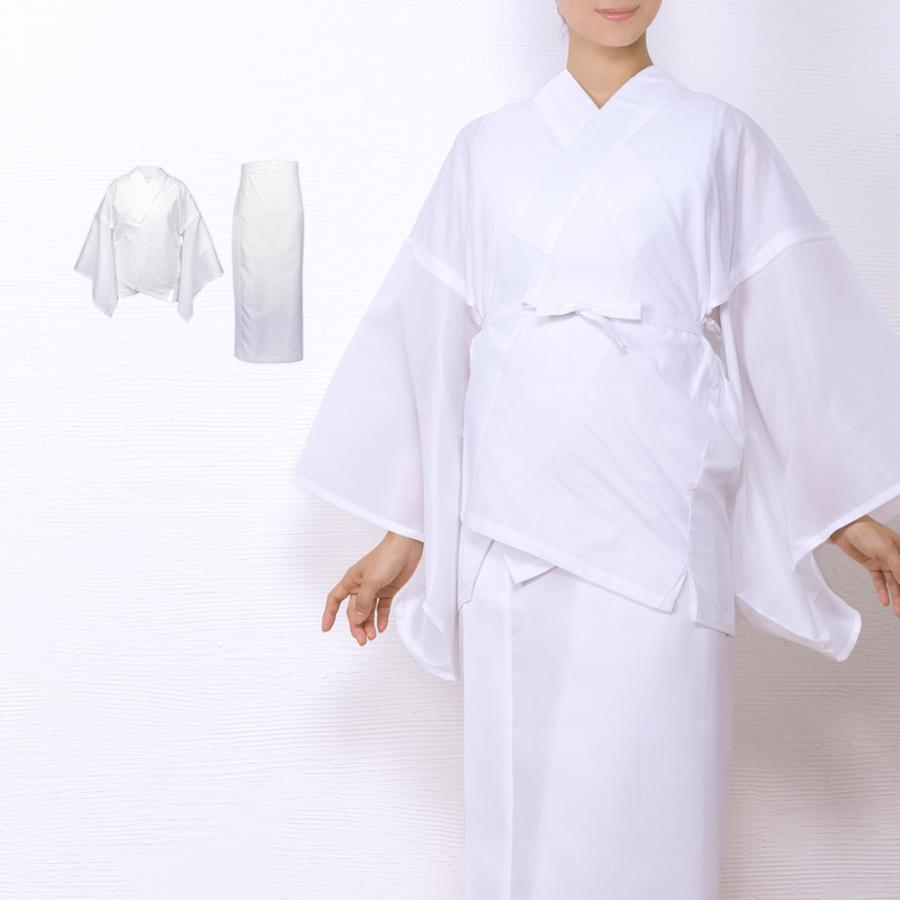 サイズ交換OK】 二部式襦袢 絽 長襦袢 二部式 襦袢 夏用 洗える 二部式長襦袢 衣紋抜き M L 女性用 rg 夏に涼しい絽生地 夏用 二部式襦袢 半襦袢&裾除け Lサイズ 45