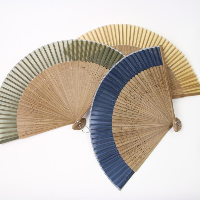 正絹扇子 茶骨 扇子 11colors 授与 男性用 無地 女性用 レディース メンズ