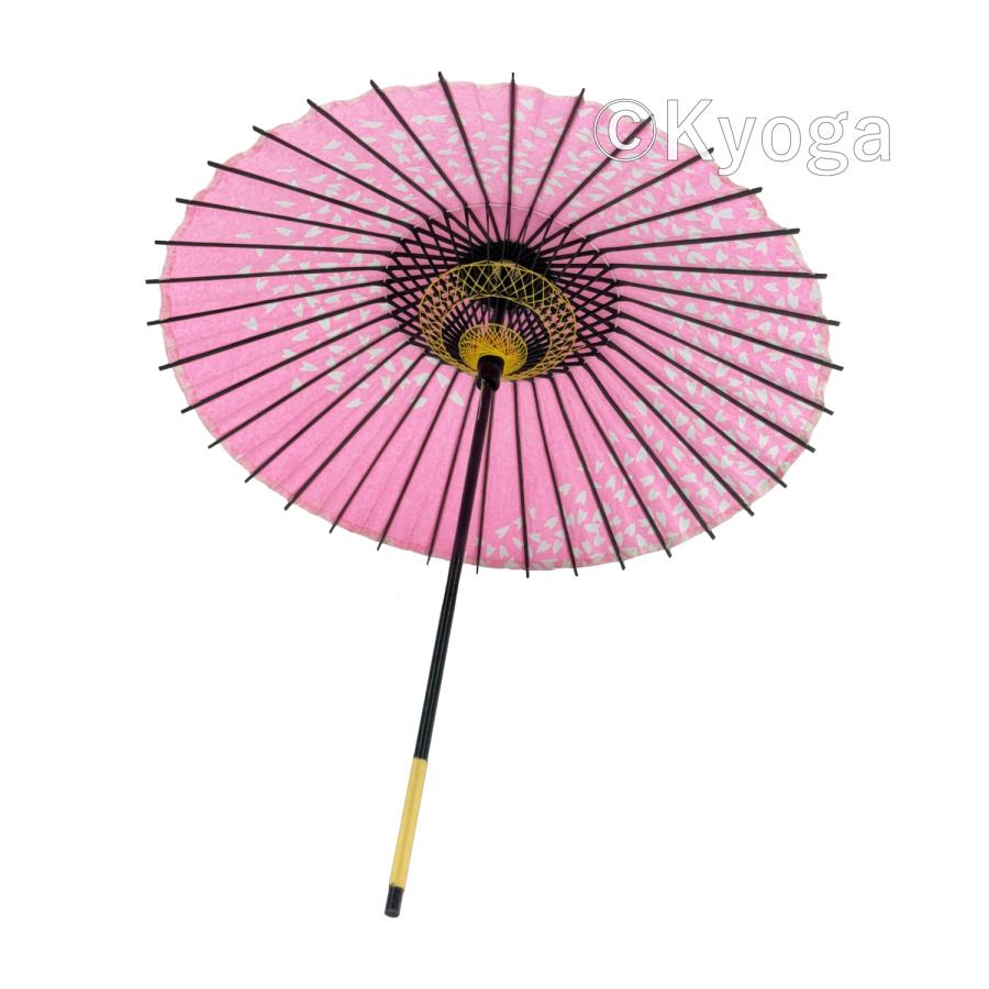 和傘 紙傘 1尺4寸 桜渦 ピンク 継柄 直径約76cm 舞踊傘 踊り傘 日傘