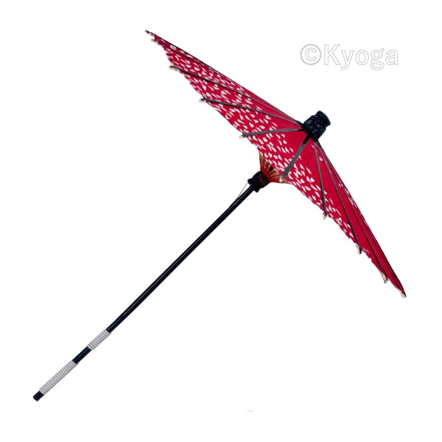 唐傘 こども用傘 桜渦 赤 直径約61cm 舞踊傘 日傘 七五三 よさこい