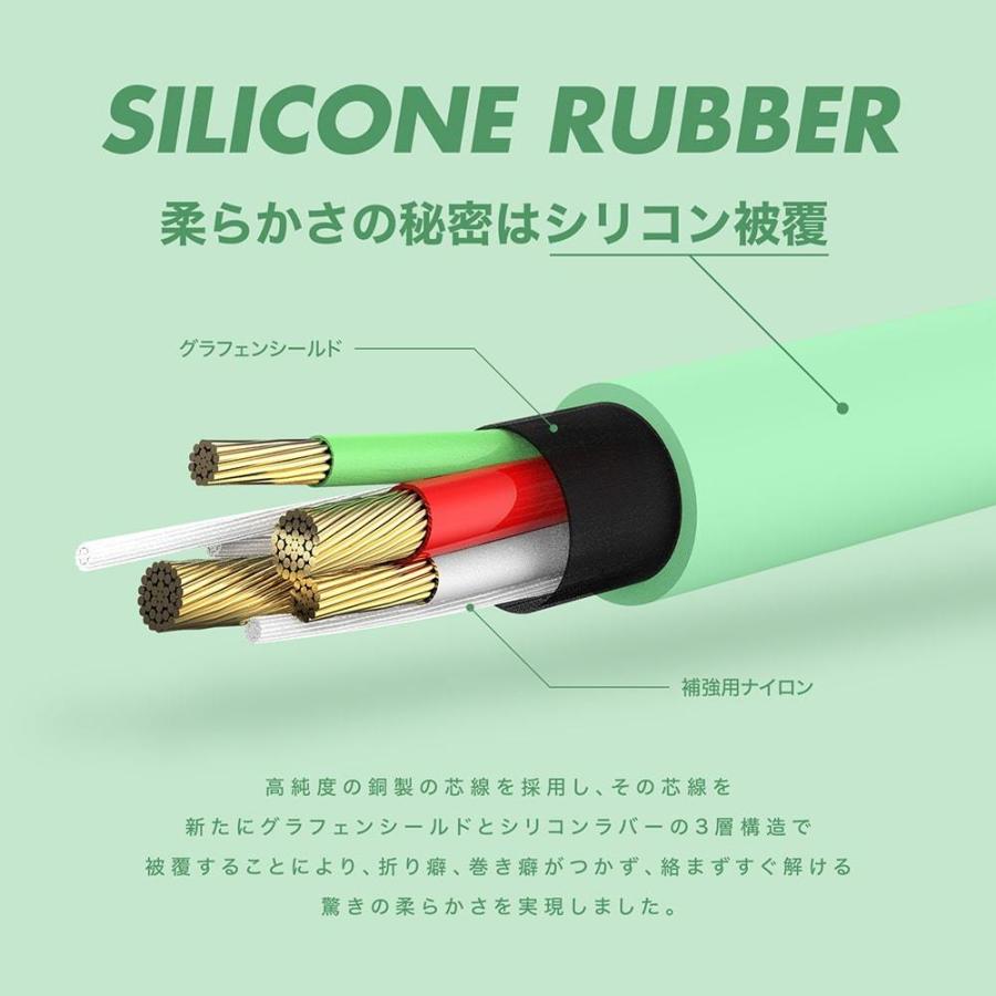 Iphone 充電 ケーブル 柔らかい シリコン素材 A To Lightnig C To Lightnig 選べるコネクター Pd Mfi認証 高速充電対応 Flexケーブル 1 2m Jkyl Jkyl Kyohaya Direct 通販 Yahoo ショッピング