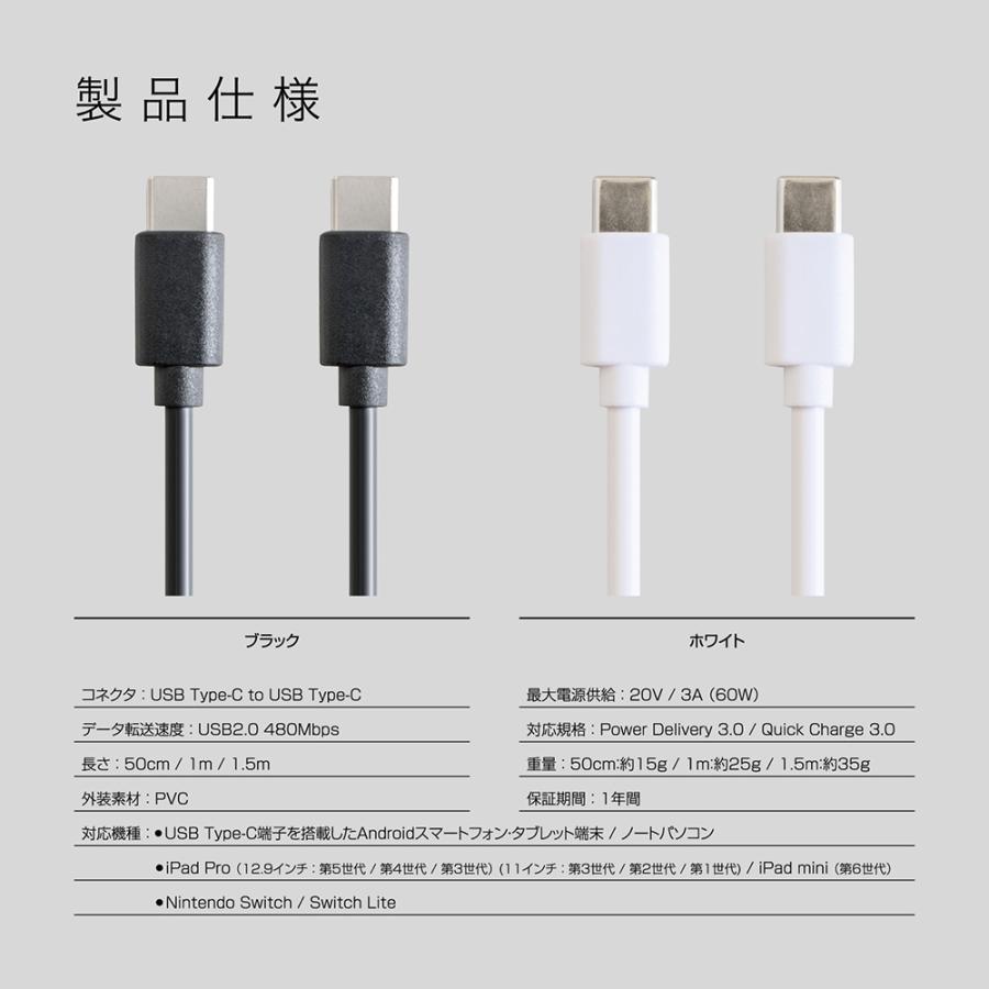 KYOHAYA USB Type-C to USB Type-C 2.0ケーブル PD対応20V 3A 60W 急速充電 50cm / 1m / 1.5m RTCC100WH :rtcc100wh:KYOHAYA DIRECT - 通販 - Yahoo!ショッピング KYOHAYA USB Type-C to USB Type-C 2.0ケーブル PD対応20V 3A 60W 急速充電 50cm / 1m / 1.5m RTCC100WH :rtcc100wh:KYOHAYA DIRECT - 通販 - Yahoo!ショッピング