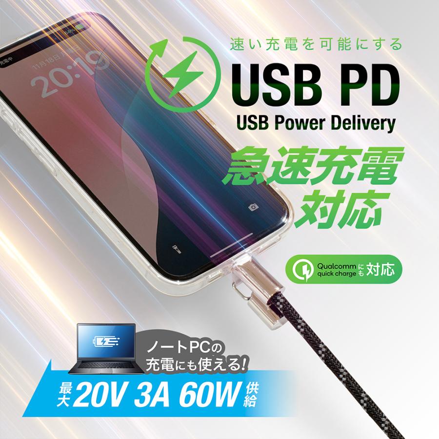 充電できる スマートフォンショルダーストラップ USB Type-C to C ケーブル レディース メンズ くすみカラー 長さ調節可能 80cmから140cm 各種対応 RTSTR | KYOHAYA | 12