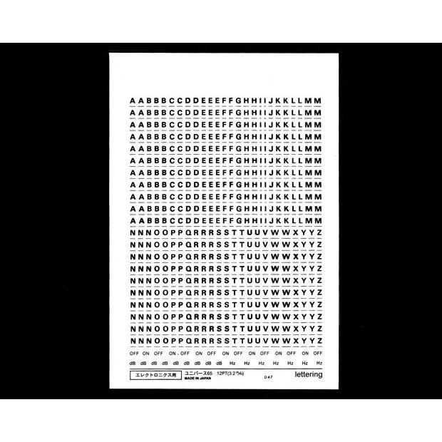 WP-LS202 レタリングシート アルファベット(2) : 共立電子産業 Yahoo