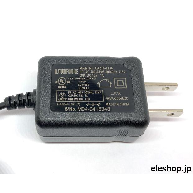 UA310-1210 EIAJ-4 ユニファイブ(UniFive) ACアダプター 12V 1A/電圧