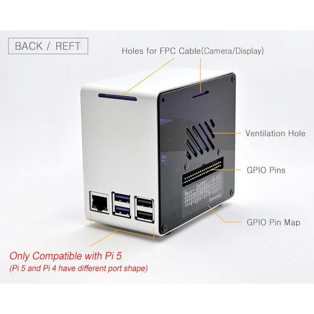 EC-Pi5CASE-SV ElectroCookie ラズパイ5用 ミニタワーケース 銀 : 共立