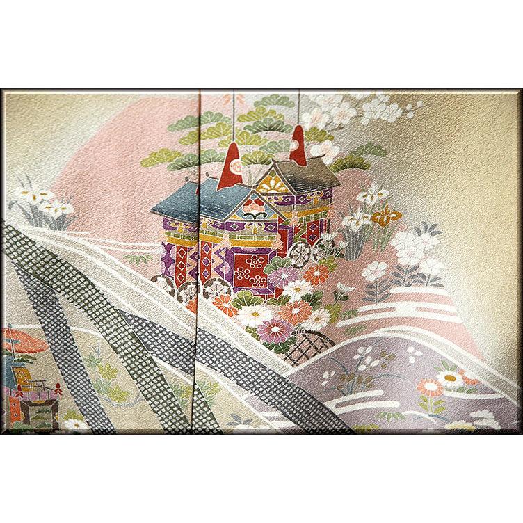 訪問着 新品 正絹 老舗 大塚謹製 丹後ちりめん生地 ボカシ染め 
