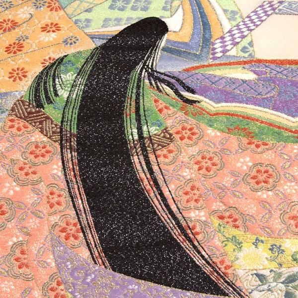 色留袖 黒留袖 正絹 新品 訳あり 宮廷絵図 逸品 お好みの色に染める 白生地 寿光織 まるで刺繍のような 縫い取り 未仕立て 仮絵羽 フォーマル 礼装 着物の画像