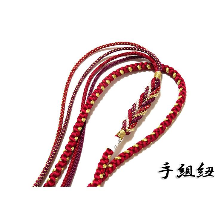 振袖 帯揚げ 帯締め 正絹 新品 総絞り 帯揚げ帯締めセット 絞り しぼり 花柄 帯あげ パール ビーズ飾り 手組紐 丸組 帯締 ピンク フォーマル 和装小物 セット_3