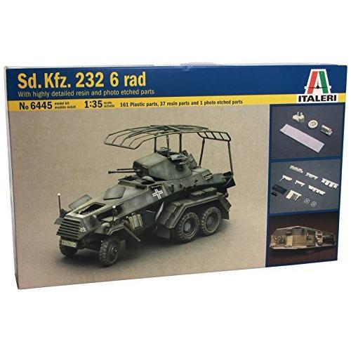 タミヤ イタレリ 6445 1/35 ドイツSd.Kfz.232 6輪装甲無線者 (内部インテリアパーツ付) 