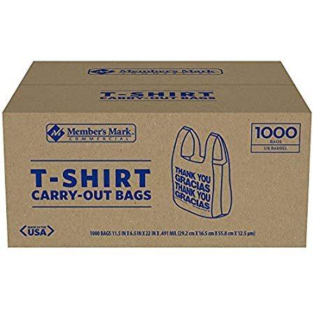 T-Shirt Carryout Bags- Thank You/Gracias - 1000 ct. by Ironclad 並行輸入品
