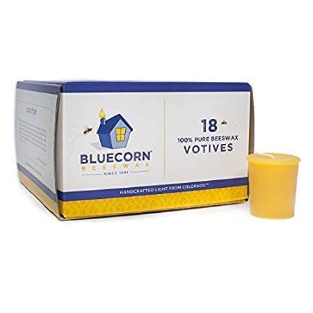 特売 Bluecorn ビーワックスキャンドル V-18 イエロー Case 18 100%ピュア蜜蝋 キャンドルホルダー
