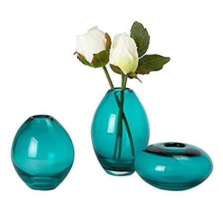 正規代理店 Torre & Tagus 901431 Mini Lustre Vases Assorted, Turquoise, Set of Three キャンドルホルダー