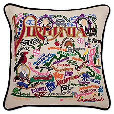 Times-kCatstudio Virginia Embroidered Decorative Throw Pillow