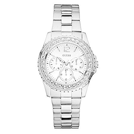 腕時計 GUESS 女性用シルバートーン多機能腕時計 並行輸入品