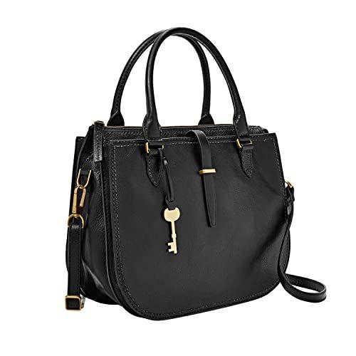 特価価格 ハンドバッグ Fossil Women´s Ryder Leather Satchel Purse Handbag， Black