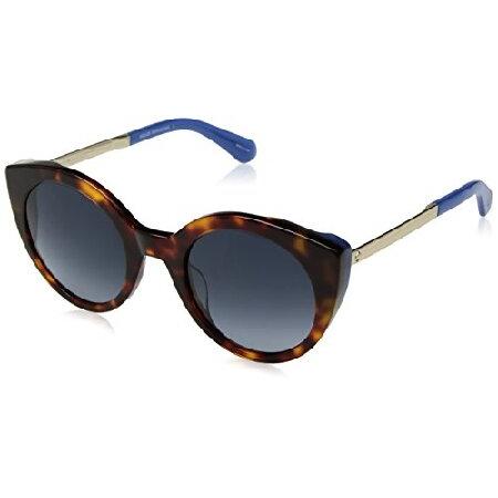 【レビューを書けば送料当店負担】 York New Spade Kate Women's mm 50 Blue, Havana Sunglasses, Round Norina サングラス