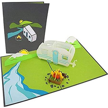 高知インター店 Poplife キャンピングトリップ ポップアップカード あらゆる機会に サマーカード 誕生日カード 卒業カード 父の日カード 郵送用の折りたたみ 新規購入 Zoetalentsolutions Com