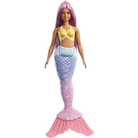2022新商品 Approx. Doll, Mermaid Dreamtopia Barbie 12-Inch, Hair, Purple Tail, Rainbow 着せかえ人形