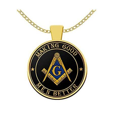 新発 フリーメイソンネックレス メイキンググッドメンベターフリーメイソンモットー フリーメイソンブラザーロッジギフトアクセサリー 新品 Www Tomstattoo Ro