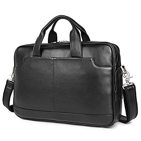 Seal限定商品 Augus Genuine Full Grain Leather Laptop Briefcase For Men 15 6 Inch Laptop Bag Messenger Tote Bags With Ykk Zipper Black 国内最安値 Kuljic Com