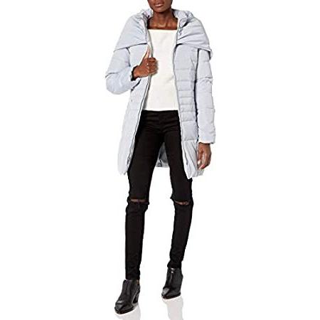 アウトレット 評判 Cole Haan レディース ショールカラー タフタダウンコート Us サイズ Medium カラー ブルー 並行輸入品 大人気再入荷 Gaains Com