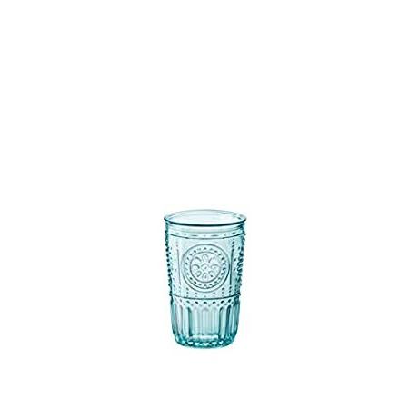 Bormioli Rocco Romantic Tumbler ,10¼ oz, Set of 4, Light Blue